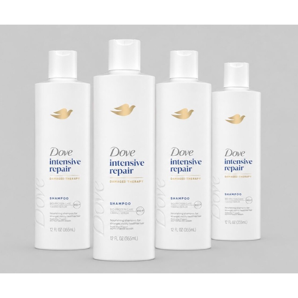 4-Pack Dove Shampoo Intensive Repair for Damaged Hair with Bio-Protein care 12oz